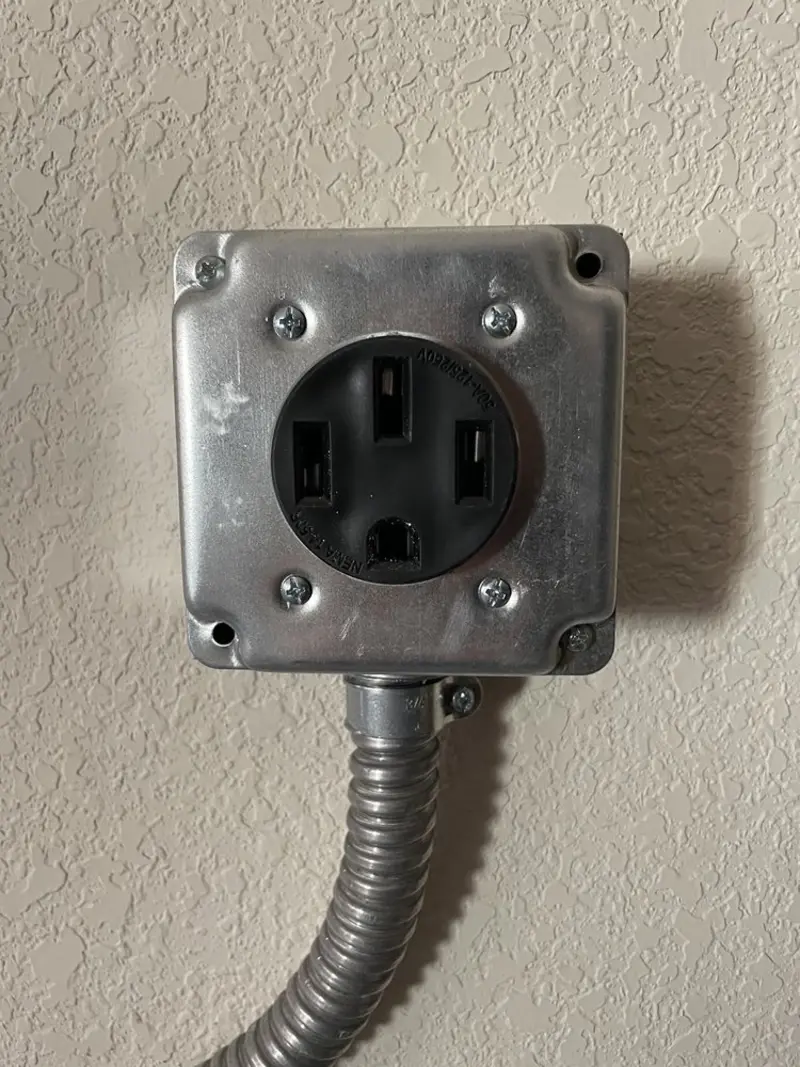 NEMA 14-50 outlet installed for Electrical Panel Upgrade in Cooper City